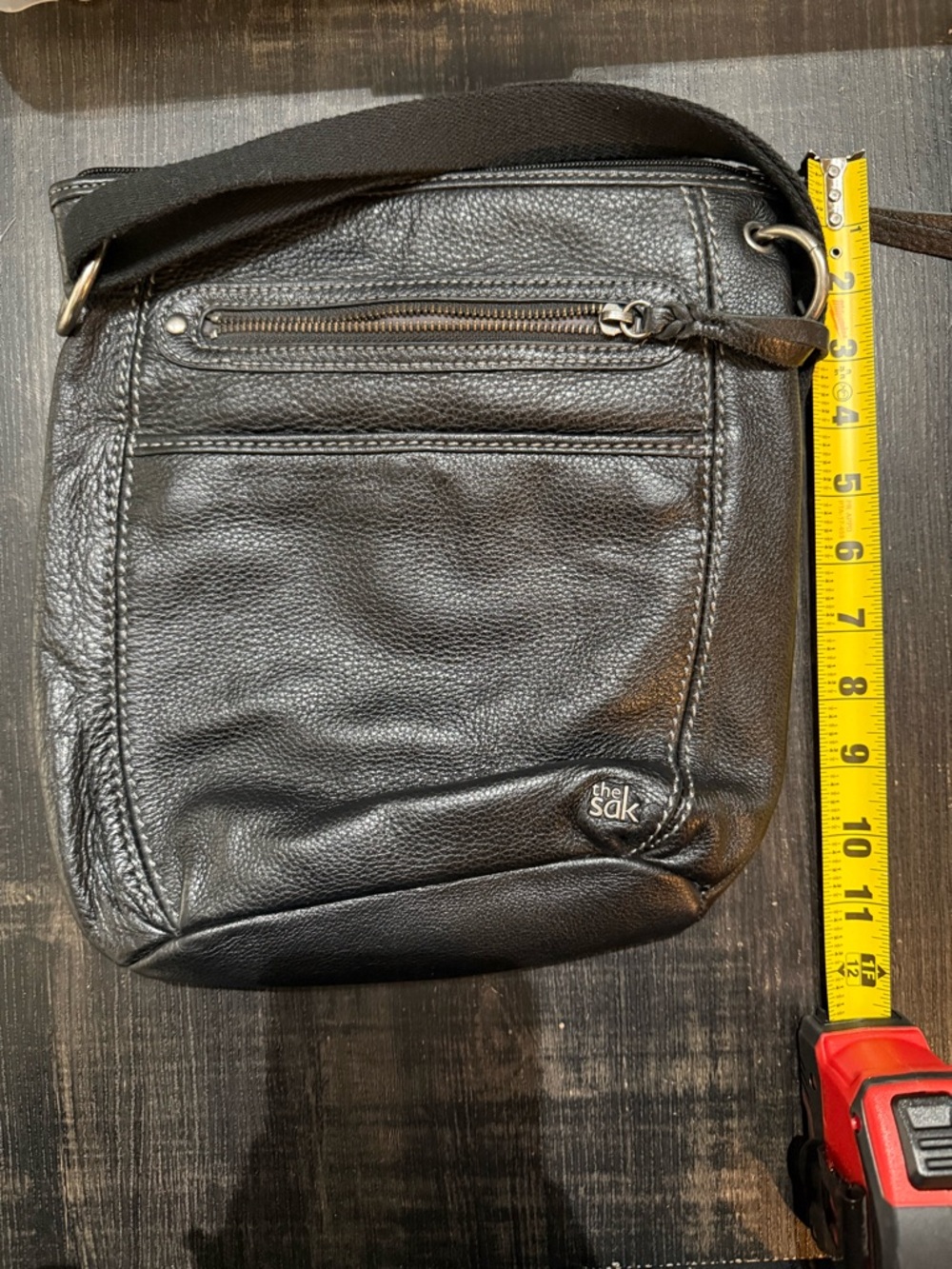 The Sak Black Pebbled Leather Messenger Crossbody - Picture 7 of 7